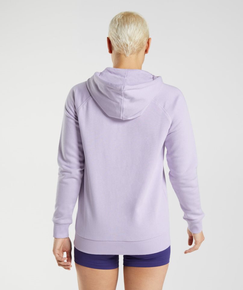 Women's Gymshark Training Zip Hoodie Lavender | NZ 5KBSTN